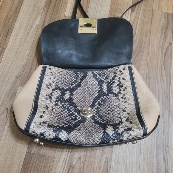 Coach Drifter Carryall In Colorblock Exotic Embossed Leather Black Animal Print - Picture 4 of 9